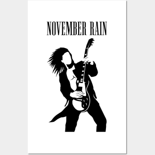 November rain silhouette Posters and Art